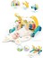 Nessiworld BIB6015 -Vardem Piyanolu 2 In 1 Bebek Yürüteci ve Tavşan Desenli Mavi Oyun Halısı 2