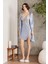Saten Gecelik Sabahlık Pijama Takım Şort Takım 6'lı Gelin Çeyiz Seti - 6000 Mist 1