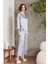 Saten Gecelik Sabahlık Pijama Takım Şort Takım 6'lı Gelin Çeyiz Seti - 6000 Mist 5
