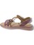 Bebe 241-25 Anatomik Simli Taşlı Cırtlı Kız Çocuk Sandalet 31-36 3
