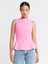 21001 Kayık Yaka Peplum Top-Pembe 1