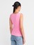 21001 Kayık Yaka Peplum Top-Pembe 2