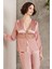 Saten Gecelik Sabahlık Pijama Takım Şort Takım 6'lı Gelin Çeyiz Seti - 6005 Brandy 4