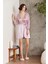 Saten Gecelik Sabahlık Pijama Takım Şort Takım 6'lı Gelin Çeyiz Seti - 6005 Rose 1