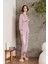 Saten Gecelik Sabahlık Pijama Takım Şort Takım 6'lı Gelin Çeyiz Seti - 6005 Rose 2