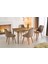 Mdf Masa/ceviz - Krem - Karen Sandalye Açılabilir Masa Takımı 1