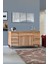 Arya Konsol 4 Kapaklı 1 Çekmeceli Atlantik Çam Gold Detaylı 160x80x44 Cm 1