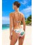 Desenli Üçgen Bikini Takımı Özel Tasarım Yaz Koleksiyonu Esnek Kumaş Su Sporları Için 3