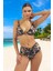 Desenli Üçgen Bikini Takımı Hızlı Kuruyan Özel Tasarım Plaj ve Havuz Için 1