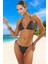 Üçgen Simli Bikini Takımı Klora Dayanıklı Plaj ve Havuz Için Yaz Koleksiyonu 1