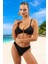 Desenli Bikini Takımı Şık Detaylı Su Sporları Için Hızlı Kuruyan Esnek Kumaş Ergonomik Kesim 1