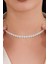 Gümüş Beyaz Zirkon Taşlı Pırlanta Modeli Su Yolu Choker Tasma Kolye 1