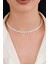 Gümüş Beyaz Zirkon Taşlı Pırlanta Modeli Su Yolu Choker Tasma Kolye 2