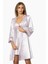 Saten Gecelik Sabahlık Pijama Takım Şort Takım 6'lı Gelin Çeyiz Seti - 6010 Viola 1