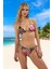 Desenli Üçgen Bikini Takımı Yüksek Konfor Klora Dayanıklı Plaj ve Havuz Için Özel Tasarım 1