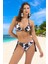 Üçgen Desenli Bikini Takımı Özel Tasarım Klora Dayanıklı Ergonomik Kesim Hızlı Kuruyan 1