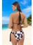 Üçgen Desenli Bikini Takımı Özel Tasarım Klora Dayanıklı Ergonomik Kesim Hızlı Kuruyan 3