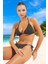 Üçgen Simli Bikini Takımı Hızlı Kuruyan Klora Dayanıklı Yüksek Konfor Esnek Kumaş 2