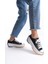 Claıre Bağcıklı Ortopedik Taban Kadın Sneaker Ayakkabı Bt Siyah 4
