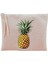 Bej Ananas Desenli Taşınabilir Makyaj Çantası, Şık ve Kullanışlı Tasarım 1