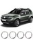 Dacia Duster Uyumlu 2010-2017 Krom Iç Havalandırma Çerçevesi 4 Parça Paslanmaz Çelik 1