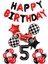 Formula Yarış Araba Folyo Balon Tema Happy Birthday Folyo Balon Doğum Günü Parti Seti 1