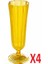 4'lü Sarı Flüt Bardağı 130CC, Şık ve Zarif Içecek Sunumları Için Ideal 1