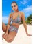 Desenli Üçgen Bikini Takımı Şık Detaylı Klora Dayanıklı Esnek Kumaş Ergonomik Kesim 1