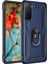 Samsung Galaxy S21 Plus Kılıf Sofya Yüzüklü Silikon Kapak - Lacivert - NEONX8161-6094 1