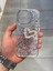 Iphone 16 Pro Uyumlu Işıltılı Kalp Figürlü Şeffaf Epoksi Sert Silikon Kılıf 1