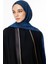 Henna Desen Çift Taraflı Şal Siyah-Indigo 3