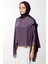 Velora Desen Çift Taraflı Şal Mor-Siyah 2