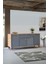 Arya Konsol Antrasit 4 Kapaklı 1 Çekmeceli Atlantik Çam Gold Detaylı 160x80x44 Cm 1