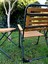 Metal Iskeletli Ahşap Piknik / Bahçe Bistro Set (2 Sandalye + 1 Sehpa) 3
