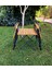 Metal Iskeletli Ahşap Piknik / Bahçe Bistro Set (2 Sandalye + 1 Sehpa) 4
