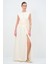 Pilise Detaylı Uzun Elbise Kemik 124L9502000 1