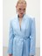 Jakar Saten Ceket - Mavi 5