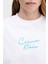 Pamuklu Relaxed Fit Işleme Logolu Crop T Shirt LV047C202GYAA Bayan T Shirt LV047C202G Yaa 4
