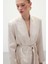 Jakar Saten Ceket - Bej 4