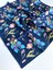 Tivil Saf İpek Eşarp 4037 - 33 Lacivert Karışık Desen 1