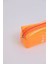 Turuncu Şeffaf Pvc Çok Amaçlı Seyahat ve Makyaj Çantası, U:8 E:19 G:8 cm 5