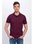 Erkek Mürdüm Polo Yaka Likralı T-Shirt T621 6