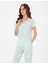 Kadın Mint Kısakollu Pijama Takımı 50318972-VR090 3