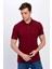 Erkek Bordo Polo Yaka Likralı T-Shirt T621 2