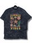 Oversize Summer Times Baskılı Yıkamalı T-Shirt, Unisex Yaz Temalı Vintage Tişört 1