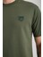 Erkek %100 Pamuk Relax Fit Vahşi Ayı Nakışlı T-Shirt 3