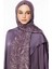 Velora Desen Çift Taraflı Şal Mor-Gri 3