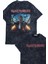 Unisex Iron Maiden Yazılı Sırt Baskılı Yıkamalı T-Shirt, Oversize Rock Band Temalı Retro Tişört 1