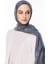 Mayra Desen Çift Taraflı Şal Lacivert-Bej 3