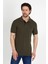Erkek Haki Polo Yaka Likralı T-Shirt T621 6